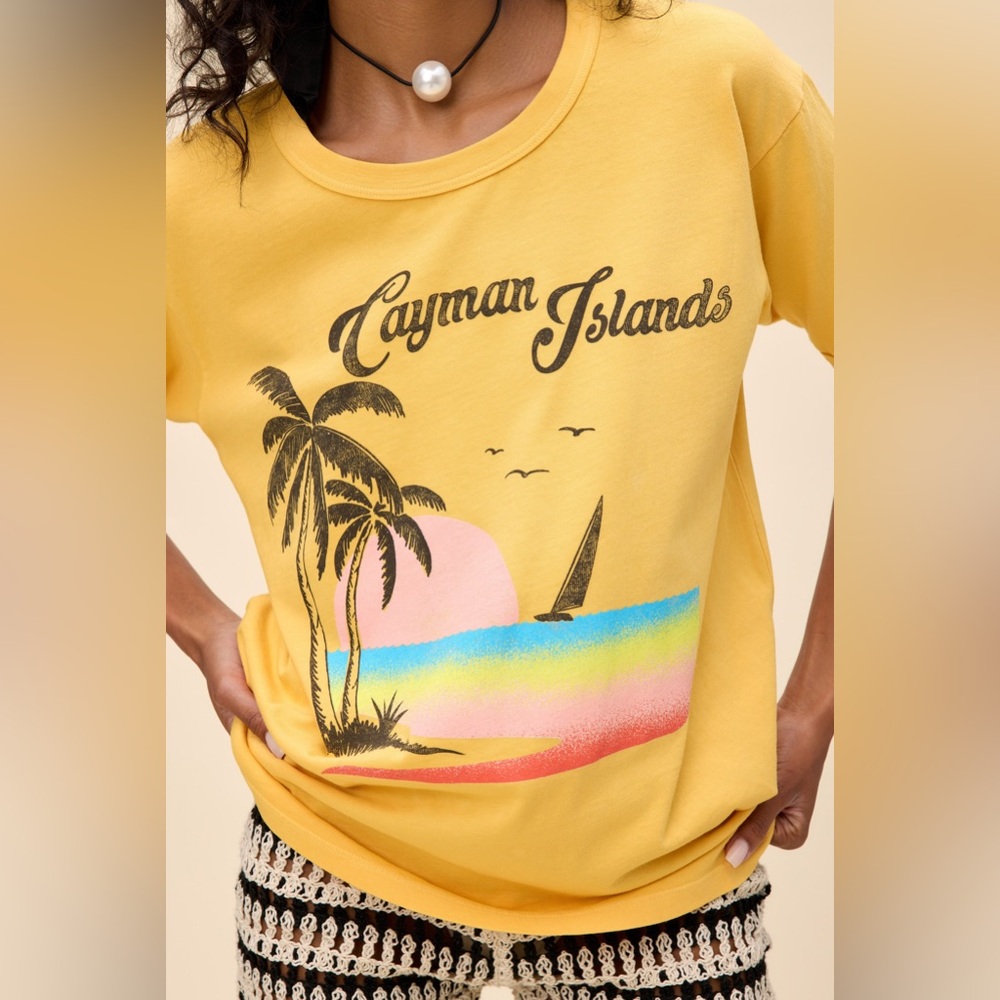 NWT DAYDREAMER CAYMEN ISLAND OVERSIZED RINGER TEE